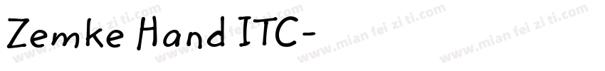 Zemke Hand ITC字体转换